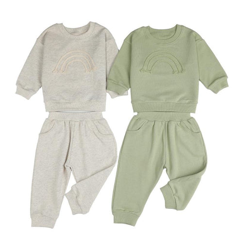 Fall/Winter Children's Clothes Suit Long Sleeve Jacket Pocket Pants